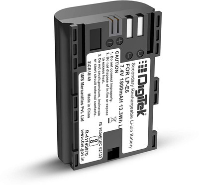 DIGITEK Secondary Li-ion Rechargeable  for LP E6 New (7.4V, 1800mAh 13.3Wh)  Battery