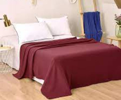 Supreme Home Collective Solid Single Fleece Blanket for  Mild Winter(Polyester, Red)