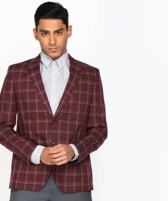 VAN HEUSEN SPORT Checkered Single Breasted Formal Men Blazer