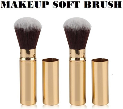 tanvi27 ULTRA SMOOTH & SOFT PROFESSIONAL USE FACE BRUSH WITH CAP COMBO(Pack of 2)