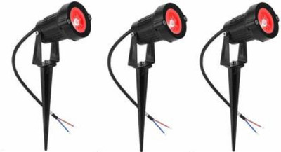 Ravi's Enterprise 5 W Basic Round Plug & Play LED Bulb(Red, Pack of 3)