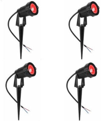 Ravi's Enterprise 5 W Basic Round Plug & Play LED Bulb(Red, Pack of 4)