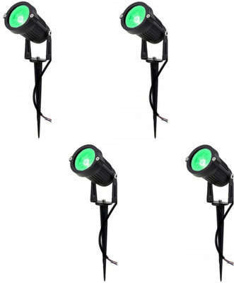 Ravi's Enterprise 5 W Basic Round Plug & Play LED Bulb(Green, Pack of 4)