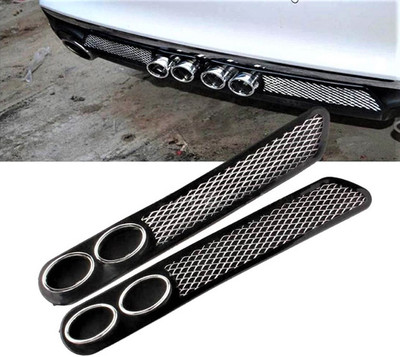 EliteAuto Premium Universal Car Rear Dual Tip Bumper Lip Diffuser Car Back Bumper Spoiler Lip Splitter Chrome for All Cars Universal Car Beading Roll For Bumper, Grill and Garnish Cover, Door, Trunk, Hood, Window Sill(5 m)