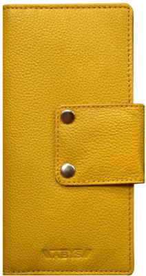 ABYS Genuine Leather 8 Card Holder(Set of 1, Yellow)