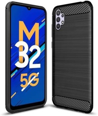 NIMMIKA ENTERPRISES Back Cover for samsung galaxy m32 5g hybrid back cover(Black, Flexible, Silicon, Pack of: 1)