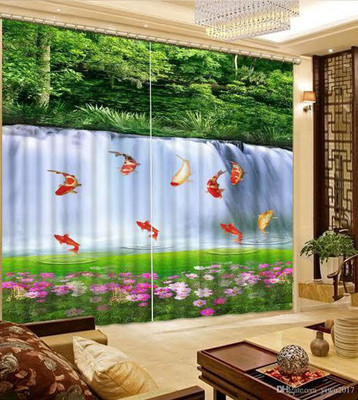 Shivay decor 214 cm (7 ft) Door Polyester Room Darkening Curtain (Pack Of 2)(Green, Floral)