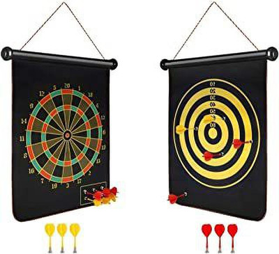 Shyam Creation 12 Inches Double-Sided Magnetic Dart Board Game with 6 Magnetic Darts Soft Tip Dart(Pack of1)