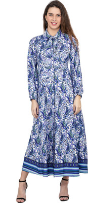 TSM Women Asymmetric Blue Midi/Calf Length Dress
