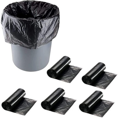 TWONE Premium - Biodegradable Garbage Bags| Disposable Garbage Trash Waste Dustbin Covers & Bags 6 Packs of 30pcs - 180 Pcs Medium:19 Inch X 21 Inch(Black) Medium 10 L Garbage Bag  Pack Of 180(180Bag )