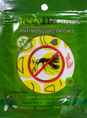 LeevMe Natural Mosquito Repellent Patches ( 24 Patches ) Citronella, Lemon Grass, Geraniol - DEET Free - Insect Repellent(24 Patches)