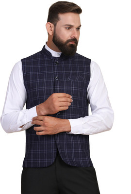 TAHVO Sleeveless Checkered Men Jacket