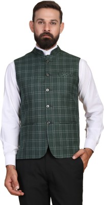 TAHVO Sleeveless Checkered Men Jacket