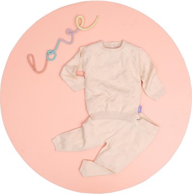 Mi Arcus Baby Boys & Baby Girls Casual Cardigan Pyjama(White)