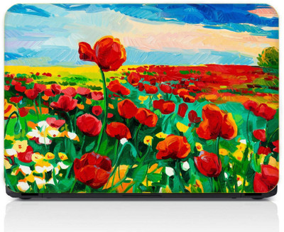 gray wall Paint Flower Vinyl Laptop Skin Compatible for 13.3 inch(Theme: Nature)
