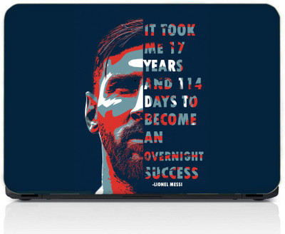 gray wall Messi Quote Vinyl Laptop Skin Compatible for 13.3 inch(Theme: Nature)