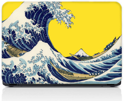 gray wall Wave Kangra Vinyl Laptop Skin Compatible for 13.3 inch(Theme: Nature)