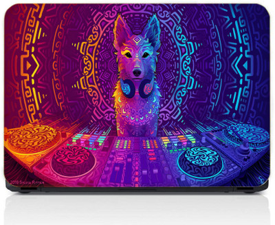 gray wall Dog Vinyl Laptop Skin Compatible for 13.3 inch(Theme: Nature)