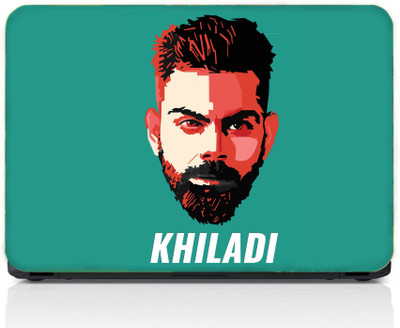 gray wall Virat Kholi Khiladi Vinyl Laptop Skin Compatible for 13.3 inch(Theme: Nature)