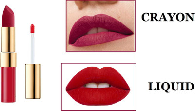 ADJD 2 IN 1 MATTE LIQUID LIPSTICK LONG LASTING WATERPROOF MATTE FINISH LIPSTICK MA(NEON RED, 10 g)