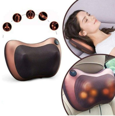 jpdsrn Pillow massager _123 Electronic Neck Cushion Full Body Massager with Heat for pain relief Massage Machine for Neck Back Shoulder Pillow Massager - Swiss Relaxation therapy (Brown) Massager(Brown)