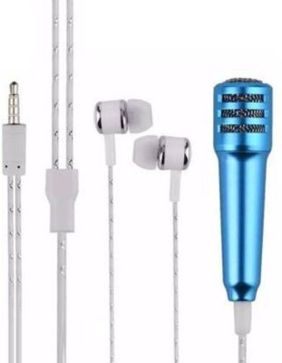 Clairbell IGZ_660P_ Karaoke Singing Microphone Metal Sing Mic for Phone, for Computer, for PC Audio Cable with Stereo Earphone Compatible with all smart & IOS devices Microphone