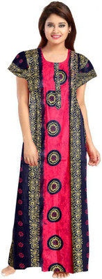 AAKARSHANA CREATION Women Nighty(Multicolor)