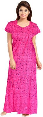 AAKARSHANA CREATION Women Nighty(Pink)