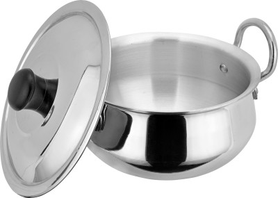 Carnival Aluminium handi 4 ltr with stainless steel lid pure virgin aluminium Handi 4 L with Lid(Aluminium, Induction Bottom)