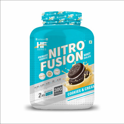 HF Series Nitro Fusion Premium Whey isolate with Added Vitamins Whey Protein(2 kg, COOKIES AND CREAM)