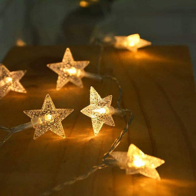Kingdom 40 LEDs 5.08 m Gold Steady Star Rice Lights(Pack of 1)