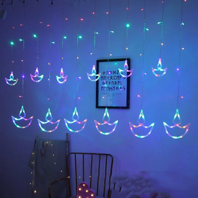 The Purple Tree 142 LEDs 2.49 m Multicolor Steady, Flickering Diya Rice Lights(Pack of 1)