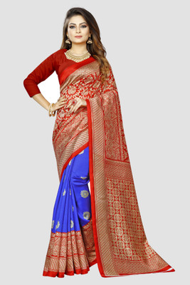 Vimalnath Synthetics Woven Bollywood Art Silk Saree(Red)