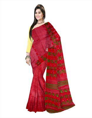 Pradip Fabrics Woven Tant Silk Blend Saree(Red)