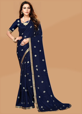 79% OFF on Fruzis Fashion Printed, Geometric Print, Embellished Bandhani Silk Blend Saree(Dark Blue) 79% OFF on Fruzis Fashion Printed, Geometric Print, Embellished Bandhani Silk Blend Saree(Dark Blue)