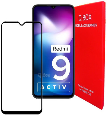 Q Box Edge To Edge Tempered Glass for Redmi 9 Activ(Pack of 1)