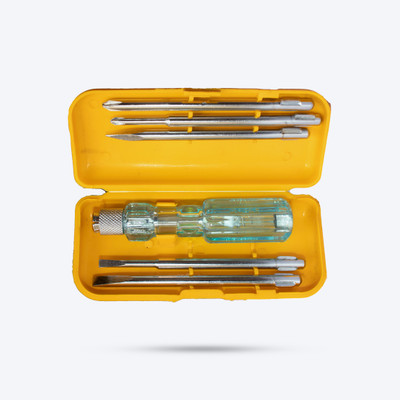 Hillgrove 5-in-1 All-Purpose Repair Screw Driver Tool Kit with Neon Bulb Combination Screwdriver Set(Pack of 5)