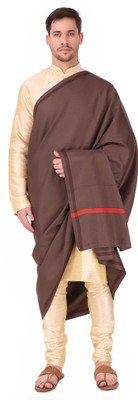 BRAVEZI Polyester Wool Blend, Cashmere Solid Men Shawl(Brown)