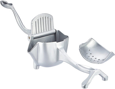 Gentle e kart Aluminium Bottom feet prevent tipping or slipping around Friut Press Hand Juicer(Silver)