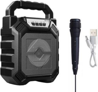 Wrapadore Top YD-668 Wireless Speaker |mini bluetooth home theatre|mini home theatre| Portable karaoke mic with bluetooth speaker boxYD-668 Wireless Speaker bluetooth Bass Subwoofer Outdoor Stereo Music Surround Bass Speaker 4-inch full-range Microphone Support USB TF Card AUX outdoor activities spe