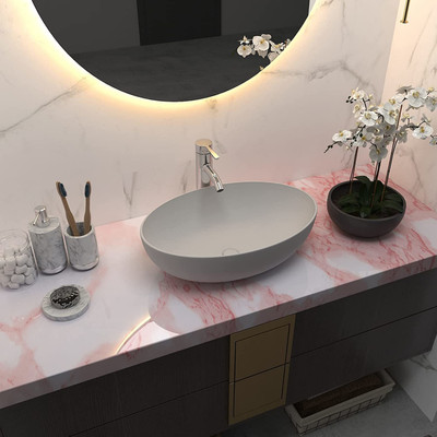 SOJITRA EXPORT Vinyl Abstract Pink Wallpaper(L x W: 200 cm x 60 cm)