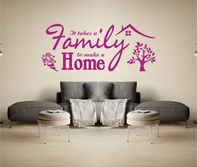 MINIDECOR 137 cm Family Home Self Adhesive Sticker(Pack of 1)