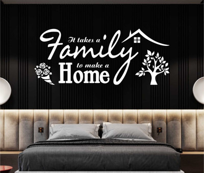 MINIDECOR 137 cm Family Home Self Adhesive Sticker(Pack of 1)