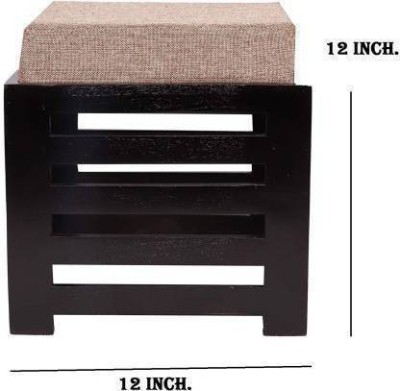 ANB Enterprises Wooden stool with cushion Sofa, chair living room bed room, hall kids Living & Bedroom Stool(Black, Pre-assembled)