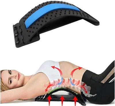 ChouhanjiStore Lumbar Back Stretcher Tool for Lower and Upper Back Massager and Support (BS-03) Back Support  (Blue)