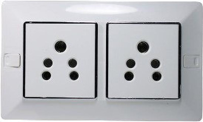 JELECTRICALS Two Sockets Modular Extension board Extension board 2  Socket Extension Boards(White, 3 m)