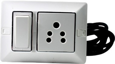 JELECTRICALS One Socket and One Switch extension board 1  Socket Extension Boards(White, 2 m)