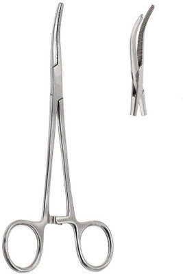 ARINEO Artery Forceps Curved Size : 6 INCH Strong Cut Scissors(Blunt/Blunt Blades)