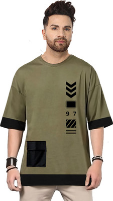 JUGULAR Printed Men Round Neck Light Green T-Shirt
