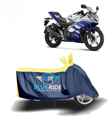 BLUERIDE Two Wheeler Cover for Yamaha(YZF R15 Ver 2.0, Blue, Yellow)